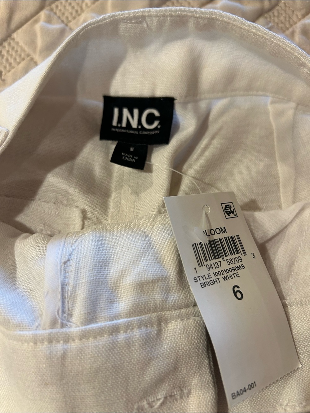I.N.C. Bright White Button-Up Shirt